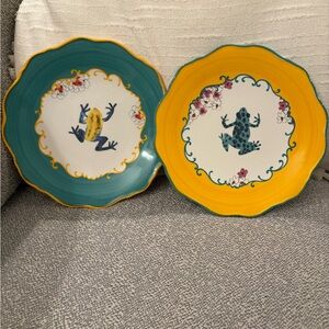 World Market Poison Dart Frog Plates